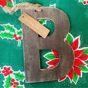 Wooden Letter B Ornament Target Bullseye NWT 2021 release